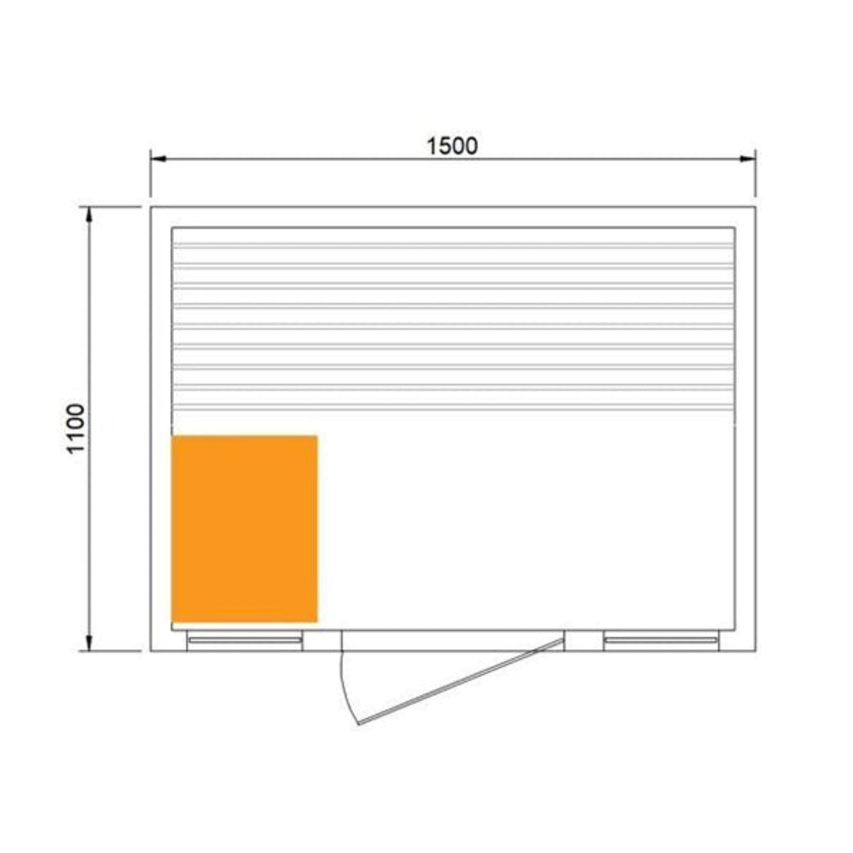 CenturaHeat 3 Person Traditional Steam Outdoor Sauna Room