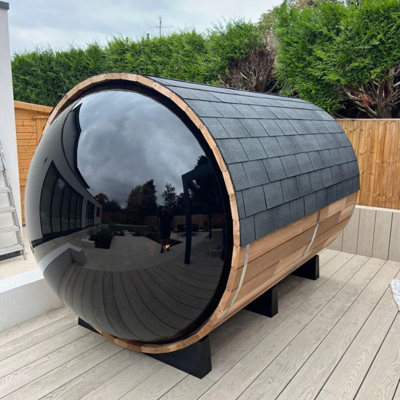 Fonteyn Barrel Sauna Red Cedar Panorama 1800 & 2400 Range