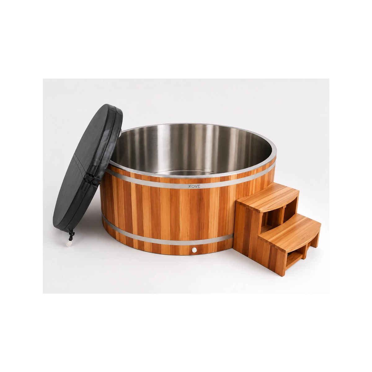 KOVE Duo Oval Cedar Ice Bath – Reclined Cold Plunge - Two Person
