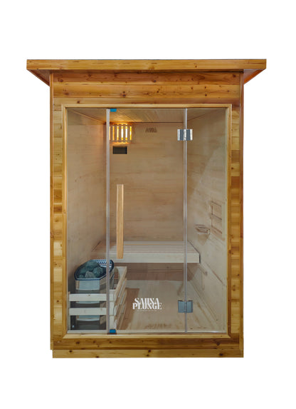 The Bronte Traditional Outdoor 1-2 Person Cabin Sauna By SaunaPlunge