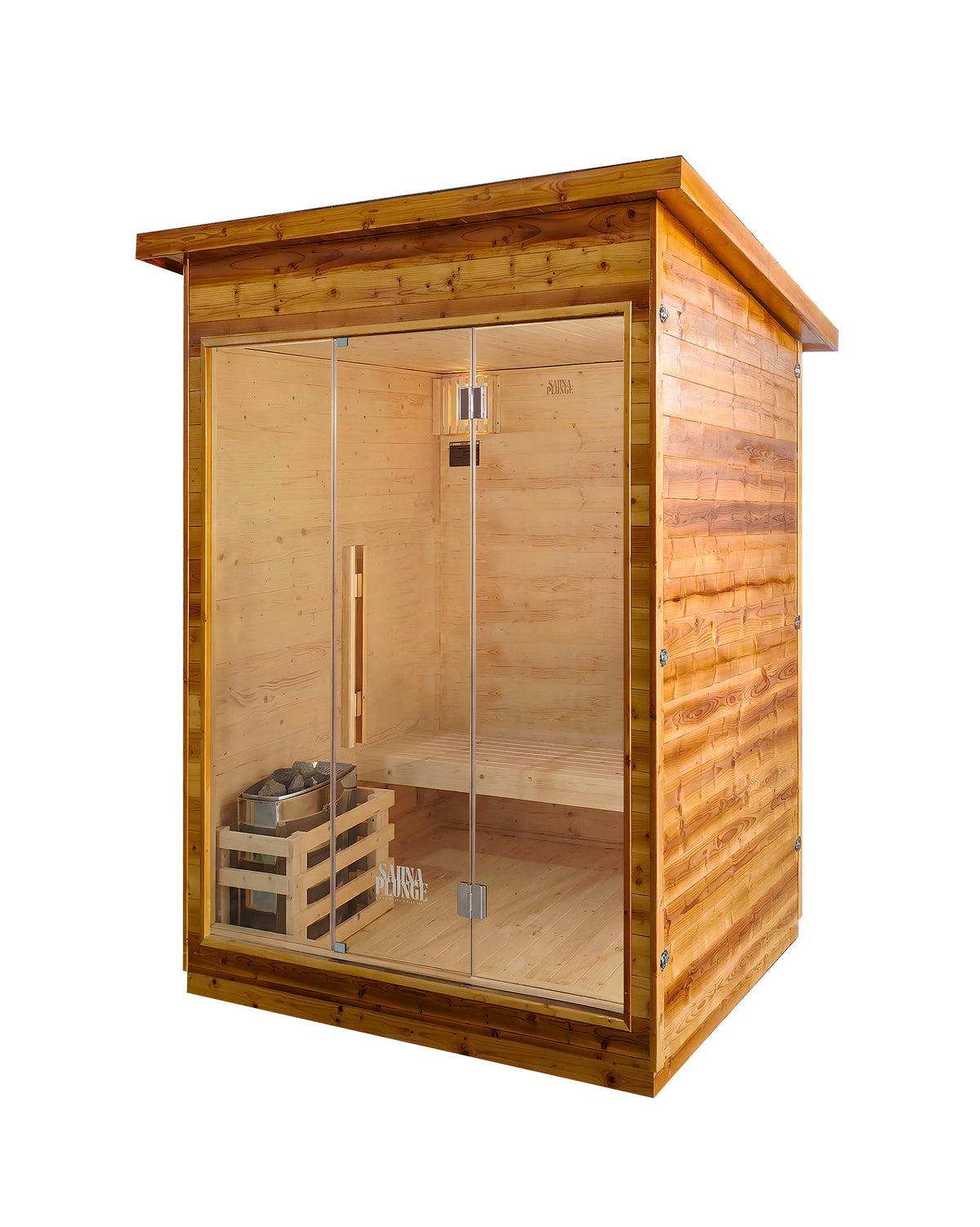 The Bronte Traditional Outdoor 1-2 Person Cabin Sauna By SaunaPlunge
