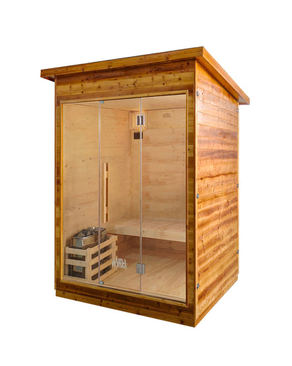 The Bronte Traditional Outdoor 1-2 Person Cabin Sauna By SaunaPlunge