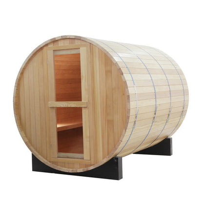 CenturaHeat 4-6 Person Wood Barrel Outdoor Steam Sauna