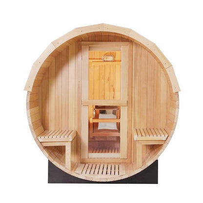 CenturaHeat 4-6 Person Outdoor Wood Barrel Steam Sauna