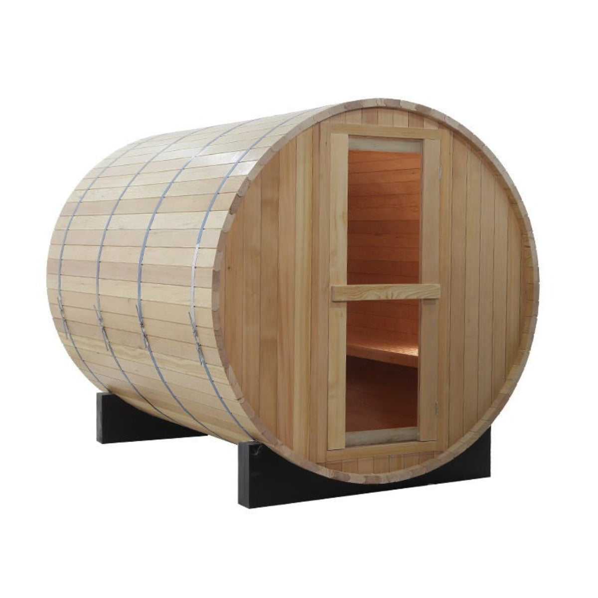 CenturaHeat 4-6 Person Wood Barrel Outdoor Steam Sauna