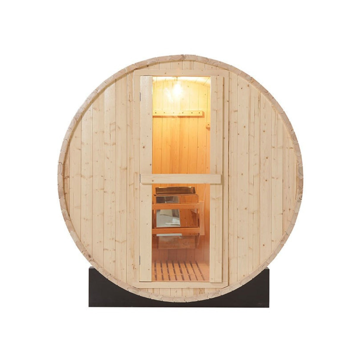 CenturaHeat 4-6 Person Wood Barrel Outdoor Steam Sauna