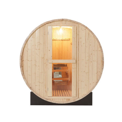 CenturaHeat 4-6 Person Wood Barrel Outdoor Steam Sauna