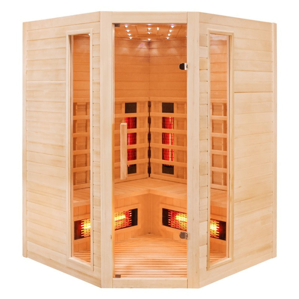 CenturaHeat 4-5 Person Infrared Diamond Corner Indoor Sauna