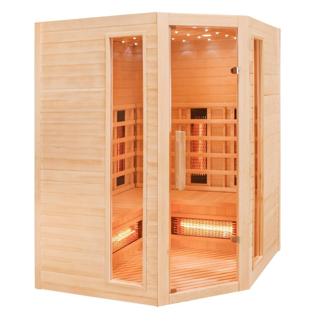 CenturaHeat 4-5 Person Infrared Diamond Corner Indoor Sauna