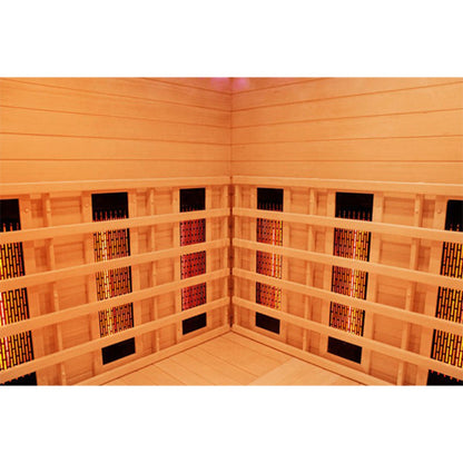 CenturaHeat 4-5 Person Infrared Diamond Corner Indoor Sauna