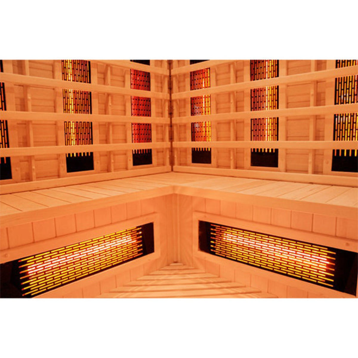 CenturaHeat 4-5 Person Infrared Diamond Corner Indoor Sauna