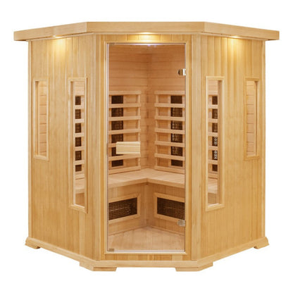 CenturaHeat 4-5 Person Diamond Infrared Corner Indoor Sauna