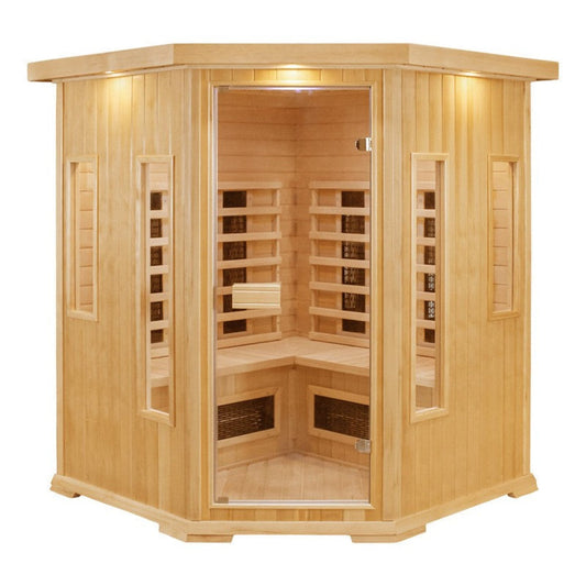 CenturaHeat 4-5 Person Diamond Infrared Corner Indoor Sauna