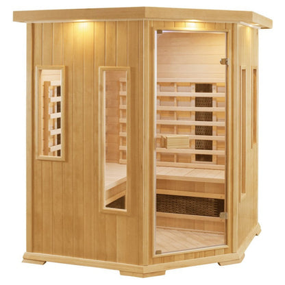 CenturaHeat 4-5 Person Diamond Infrared Corner Indoor Sauna
