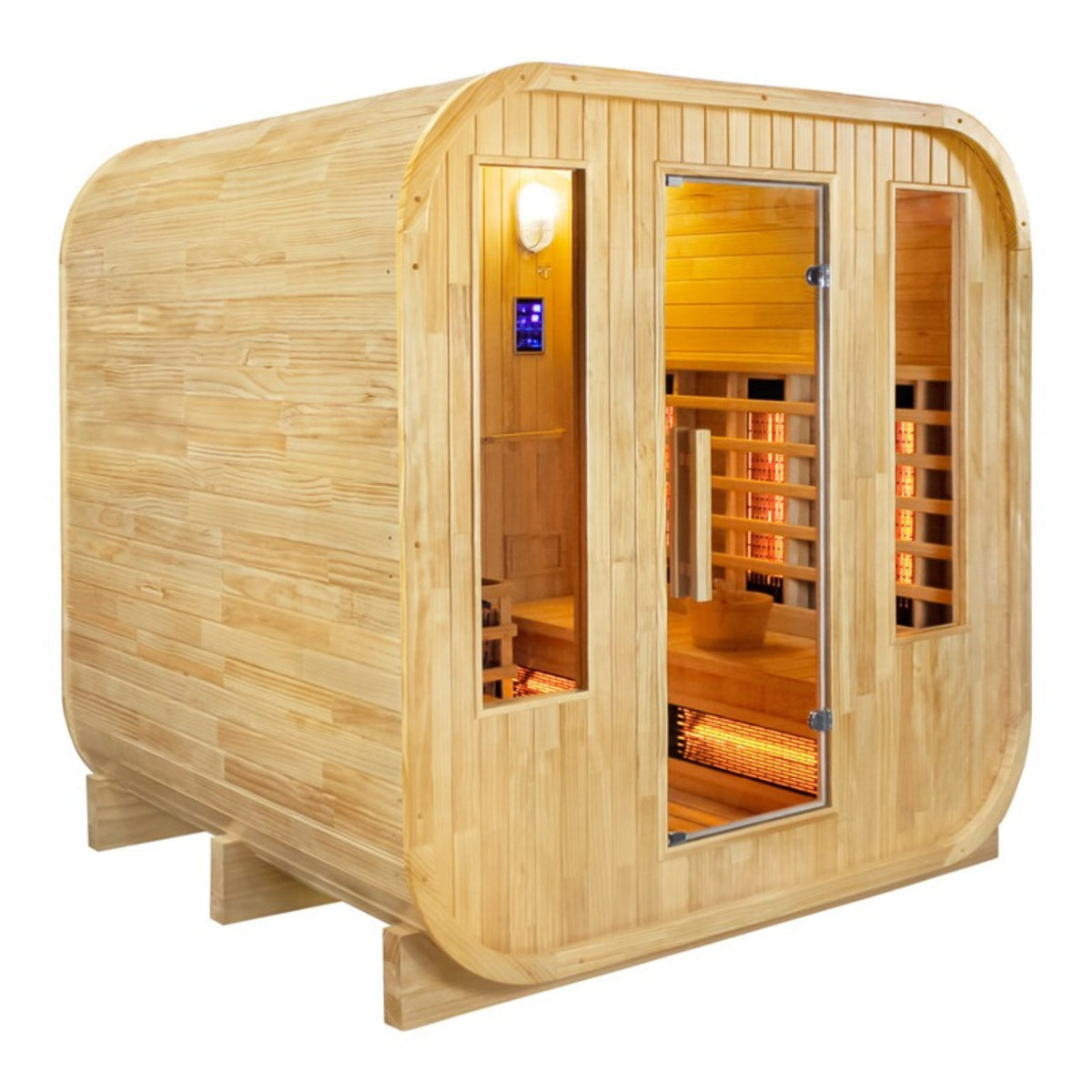CenturaHeat 4-6 Person Hybrid Outdoor Cube Sauna
