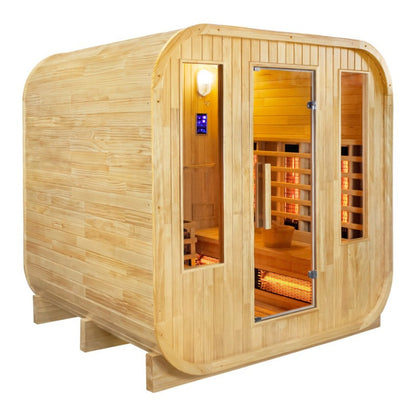 CenturaHeat 4-6 Person Hybrid Outdoor Cube Sauna