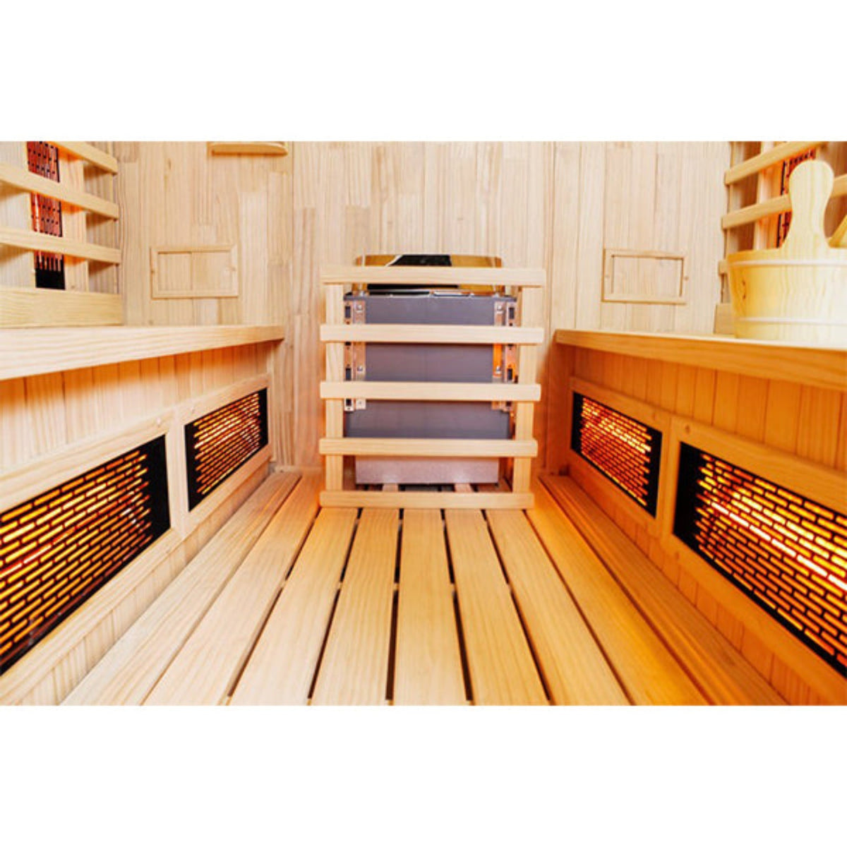 CenturaHeat 4-6 Person Hybrid Outdoor Cube Sauna