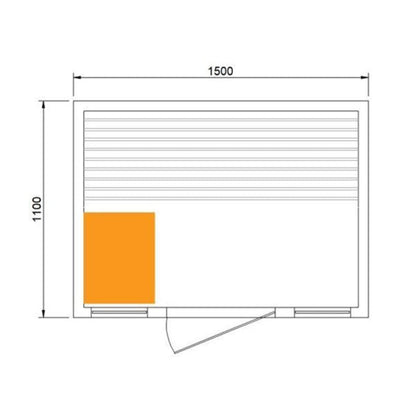 CenturaHeat 3 Person Traditional Steam Outdoor Sauna Room