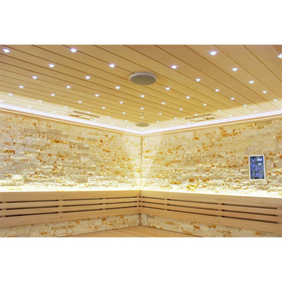 CenturaHeat 6-8 Person Traditional Steam Corner Indoor Sauna