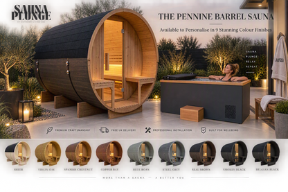 The Pennine Barrel by SaunaPlunge - Traditional Outdoor Luxury (6 person)