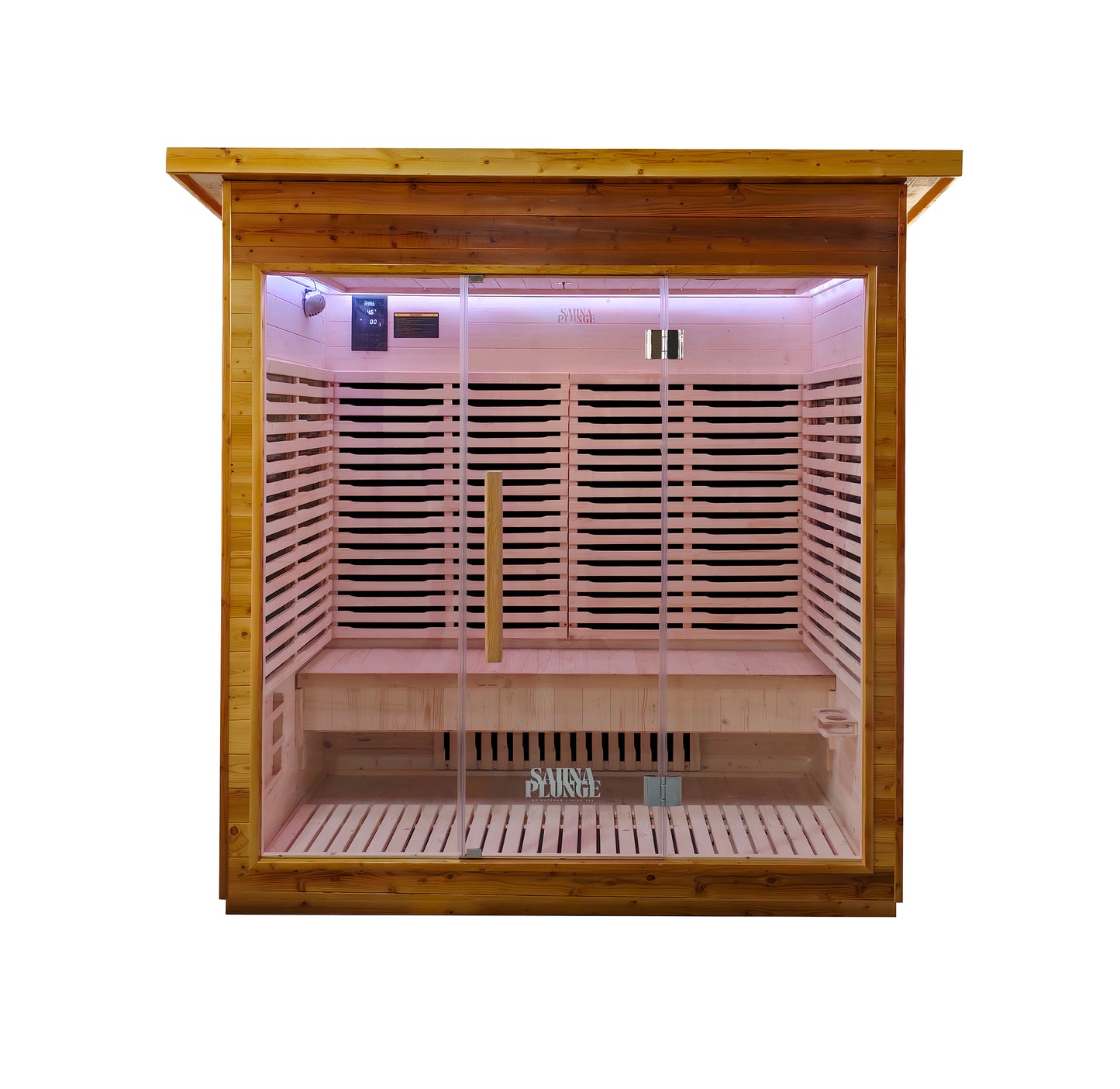 Gwenique Wellness The Yorkshire Cabin by SaunaPlunge - Thermo Treated Outdoor Infrared Sauna - 4 person