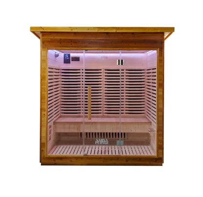 Gwenique Wellness The Yorkshire Cabin by SaunaPlunge - Thermo Treated Outdoor Infrared Sauna - 4 person