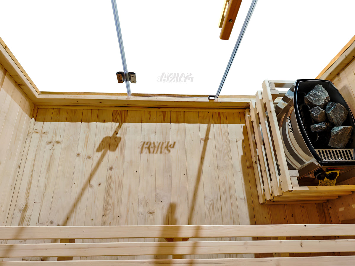The Bronte Traditional Outdoor 1-2 Person Cabin Sauna By SaunaPlunge