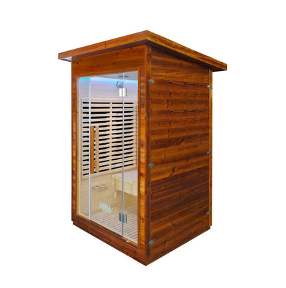 The Yorkshire Cabin - SaunaPlunge Thermo Treated Outdoor Infrared Sauna - 2 person