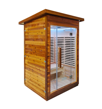 The Yorkshire Cabin - SaunaPlunge Thermo Treated Outdoor Infrared Sauna - 2 person