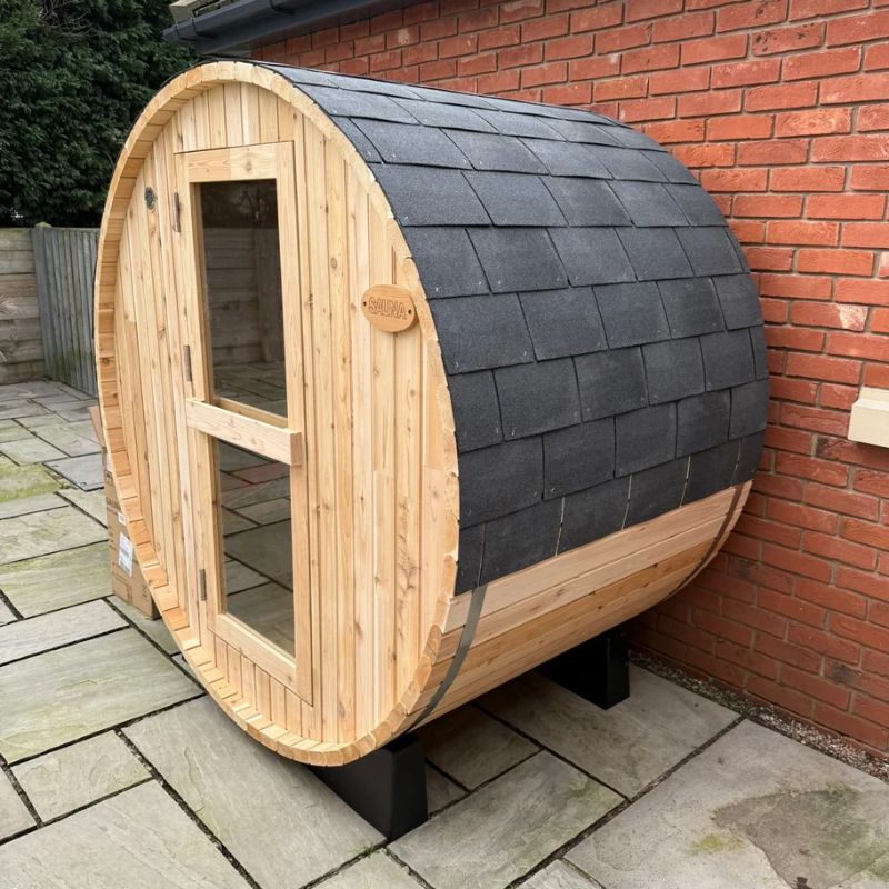 Fonteyn Barrel Sauna Rustic Red Cedar – Outdoor Barrel Sauna UK
