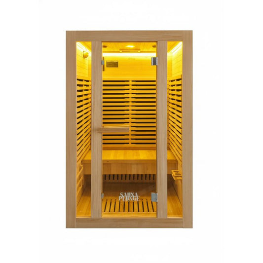 Gwenique Wellness The Dales Glow Indoor Infrared Sauna by SaunaPlunge - 2 person
