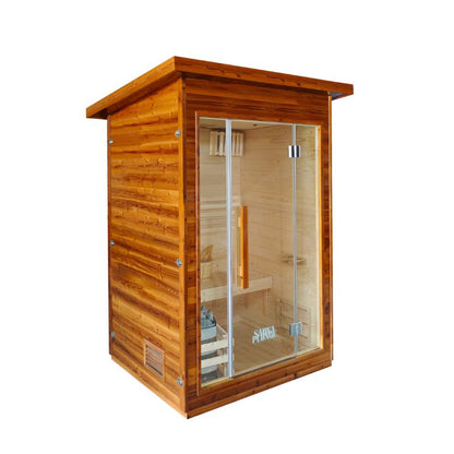 The Bronte Traditional Outdoor 2 Person Cabin Sauna By SaunaPlunge