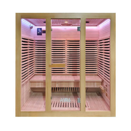 Gwenique Wellness The Dales Glow Indoor Infrared Sauna by SaunaPlunge - 4 person
