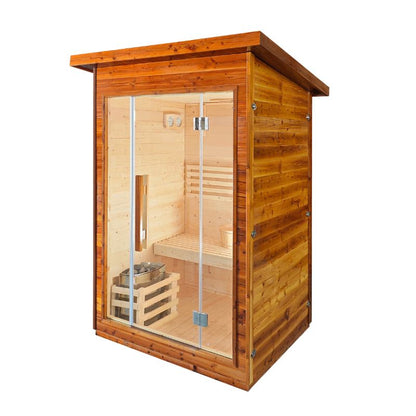 The Bronte Traditional Outdoor 2 Person Cabin Sauna By SaunaPlunge