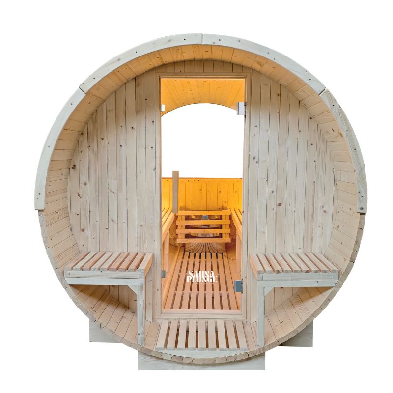 Gwenique Wellness The Pennine Barrel by SaunaPlunge - Traditional Outdoor Luxury (6 person)