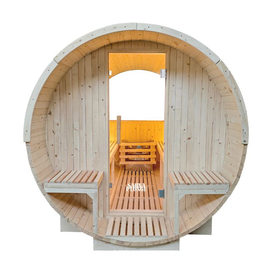 Gwenique Wellness The Pennine Barrel by SaunaPlunge - Traditional Outdoor Luxury (6 person)