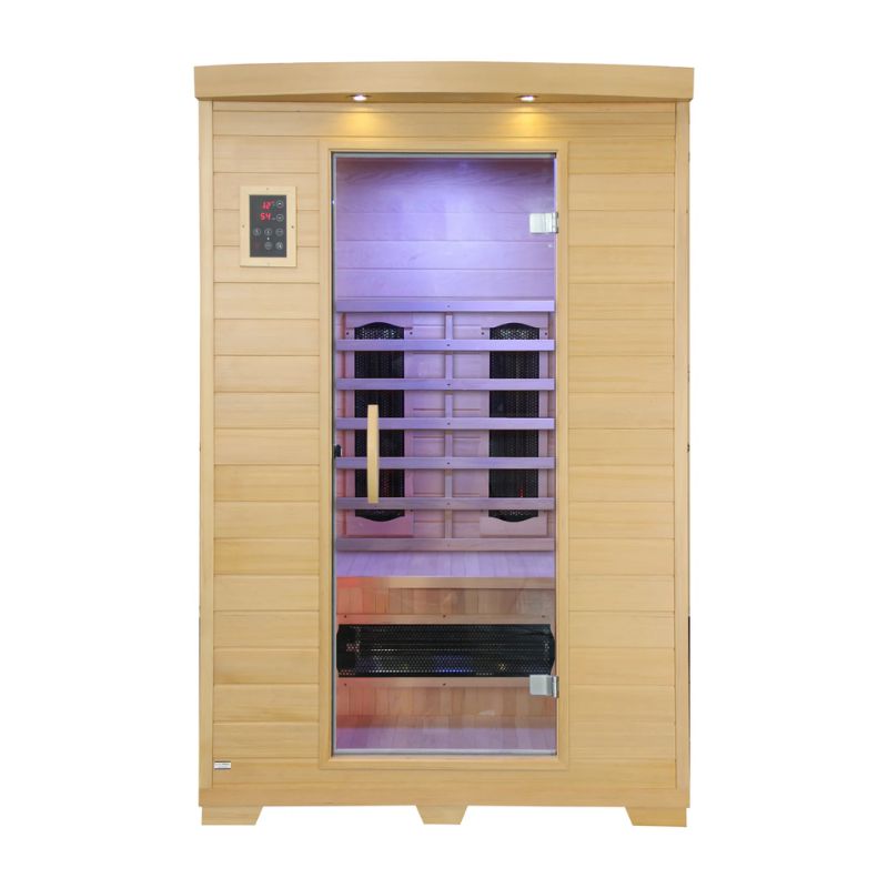 Gwenique Wellness TFonteyn Bella 2 Infrared Sauna Cabin – 2 Person Home Infrared Sauna. plug and play