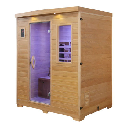 Fonteyn Bella 3 – 3-Person Plug-and-Play Infrared Sauna Cabin for Home