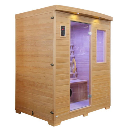Fonteyn Bella 3 – 3-Person Plug-and-Play Infrared Sauna Cabin for Home