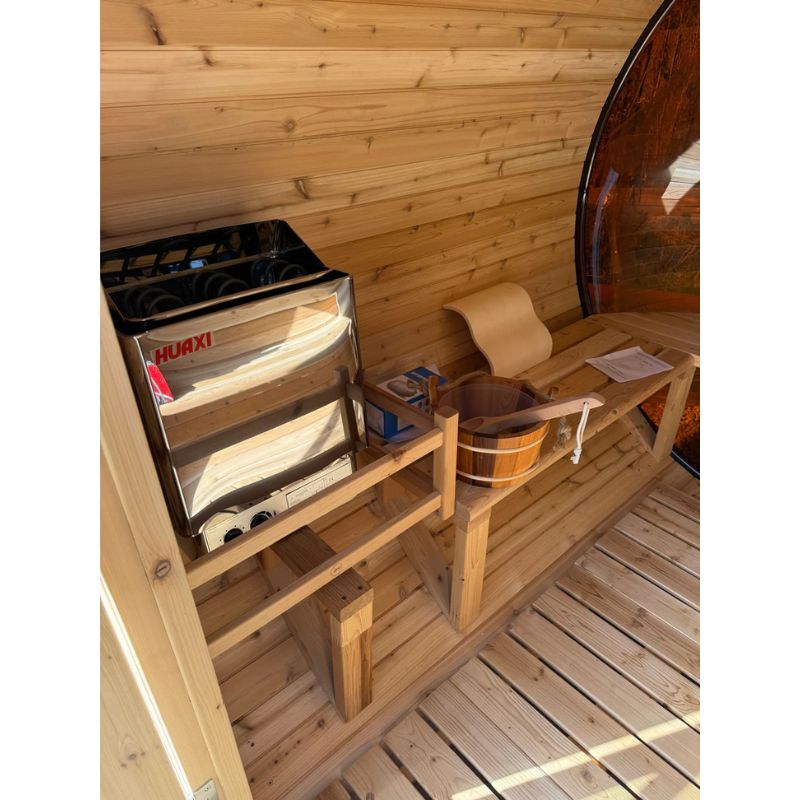 Fonteyn Barrel Sauna Red Cedar Panorama 1800 & 2400 Range