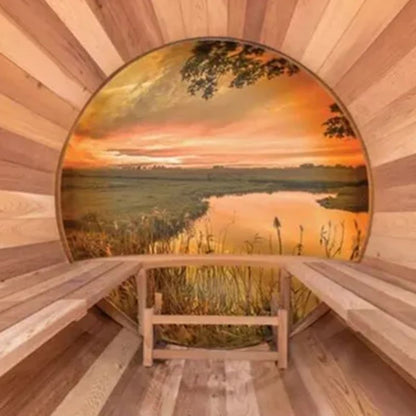 Fonteyn Barrel Sauna Red Cedar Panorama 1800 & 2400 Range