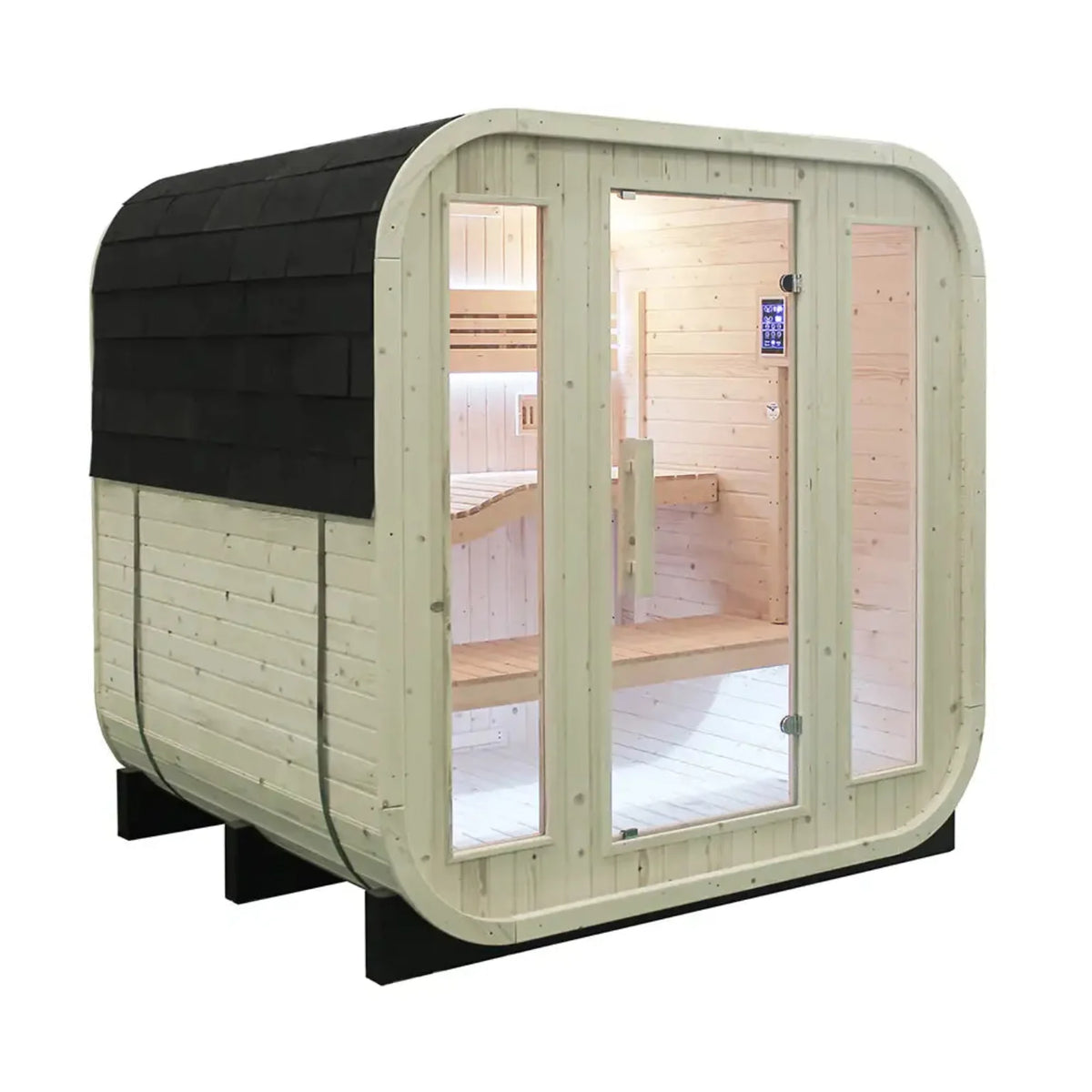 CenturaHeat 2-4 Person Steam Outdoor Square Sauna