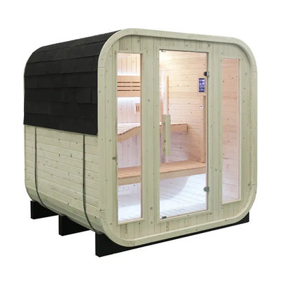 CenturaHeat 2-4 Person Steam Outdoor Square Sauna