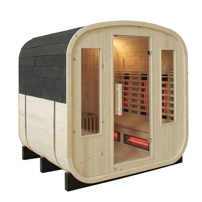 CenturaHeat 4-6 Person Hybrid Outdoor Cube Sauna