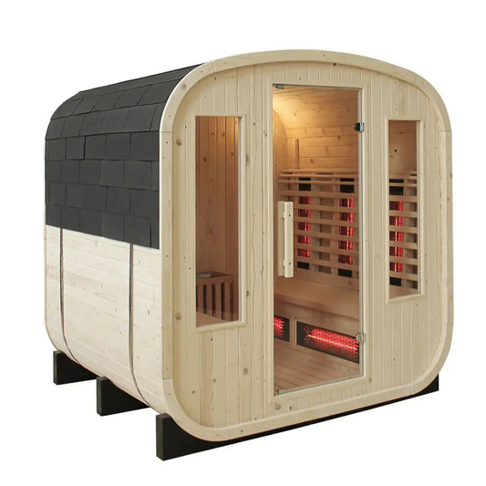CenturaHeat 4-6 Person Hybrid Outdoor Cube Sauna