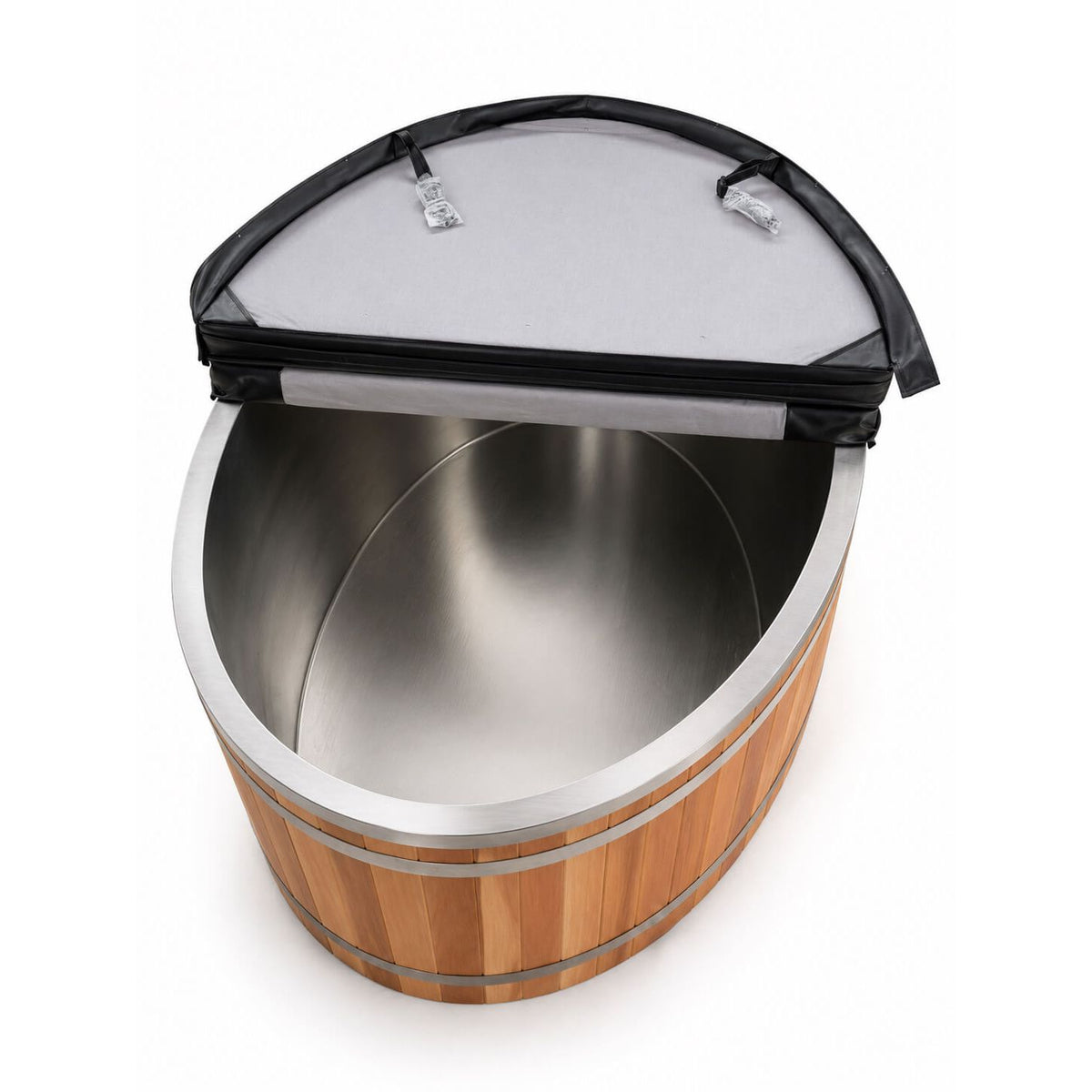 KOVE Duo Oval Cedar Ice Bath – Reclined Cold Plunge - Two Person