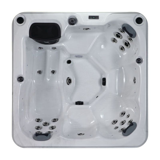 The Brecon Hot Tub by Gwenique Wellness – 5-6 Person Hot Tub with Lounger manufactured by Superior Wellness. Plug and Play