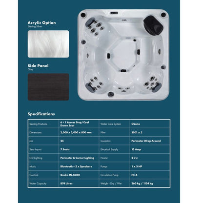 The Cenarth Hot Tub – 7 Seat Hot Tub