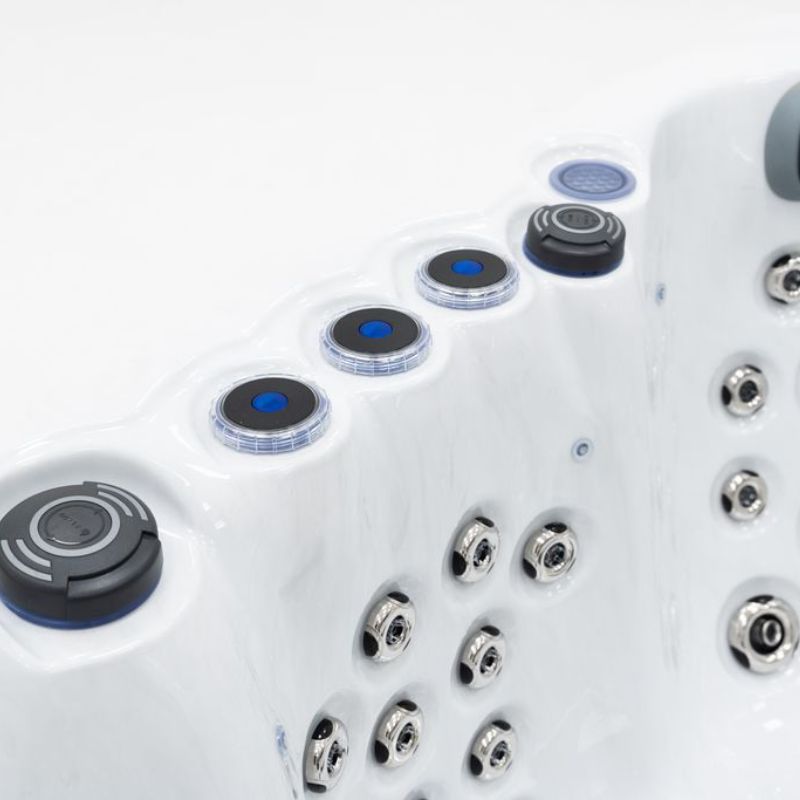 The Borth Hot Tub – 5 Person Hot Tub with Dual Loungers & 57 Jets
