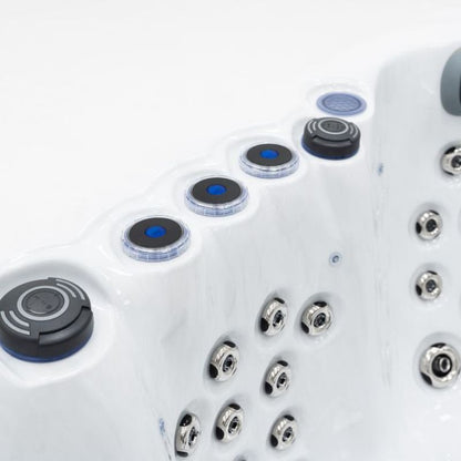The Borth Hot Tub – 5 Person Hot Tub with Dual Loungers & 57 Jets